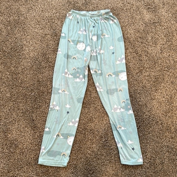 Womens/juniors pajama set long sleeve pants mountains clouds XS - Picture 6 of 8